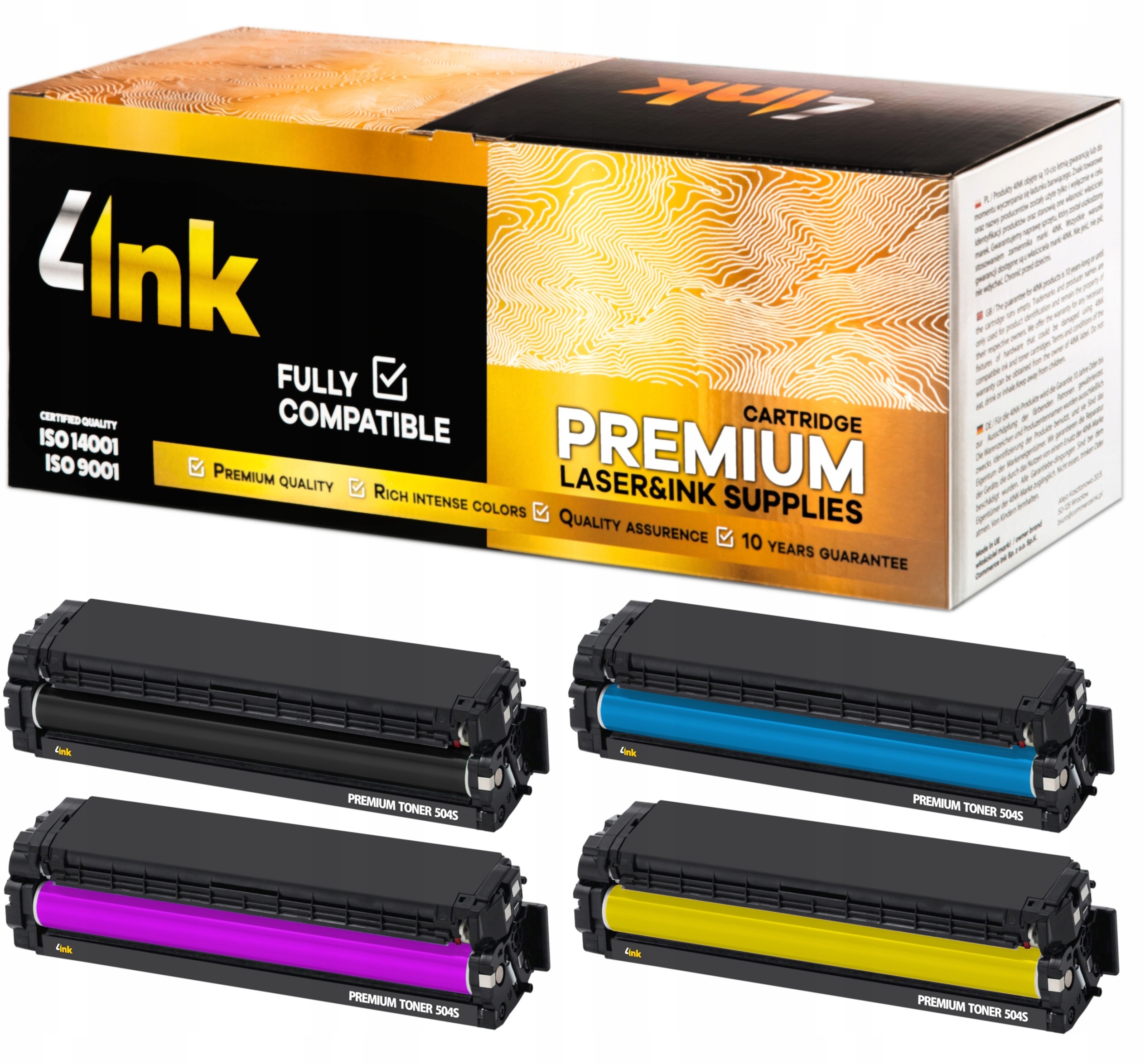 4x Toner 504S Do Samsung CLP-415N CLX-4195N 4195FN