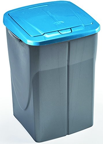 M-Home ROLLER kosz na śmieci Ecobin  srebrny  niebieski  45 litrów PLS8082-83