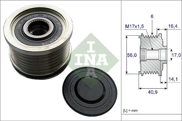 INA Alternator - sprzęgło jednokierunkowe INA 535 0213 10
