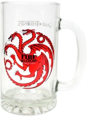 Unbekannt [import z UK] Game of Thrones Targaryen Beer Glass