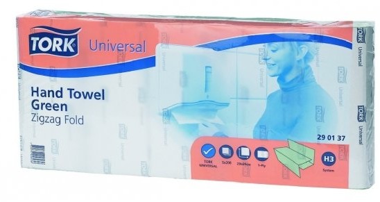 Papyrus Ręcznik papierowy w składce Z-Z TORK Universal 1 warstwowy zielony 4000szt. HI.014.024/4