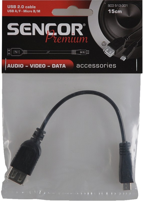 SENCOR SENCOR Kabel USB SCO 513-001 USB A / F-Micro B / M, OTG