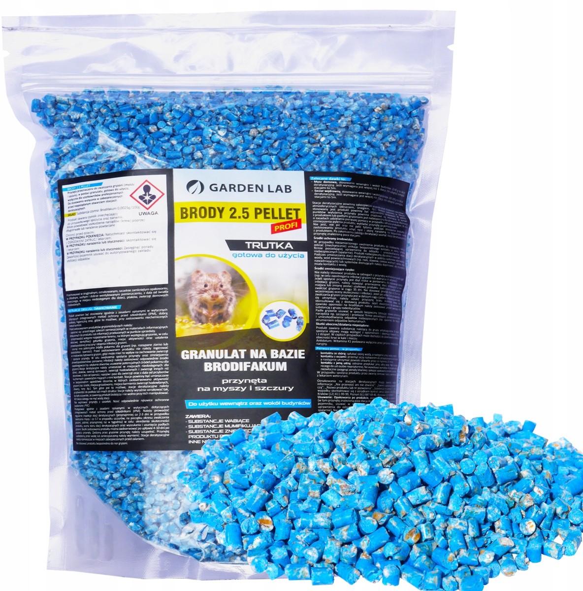 Granulat Trutka Na Myszy Szczury Brodifakum 1KG