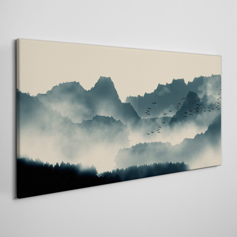 PL Coloray Obraz na Płótnie Chiński tusz Mounain 120x60cm