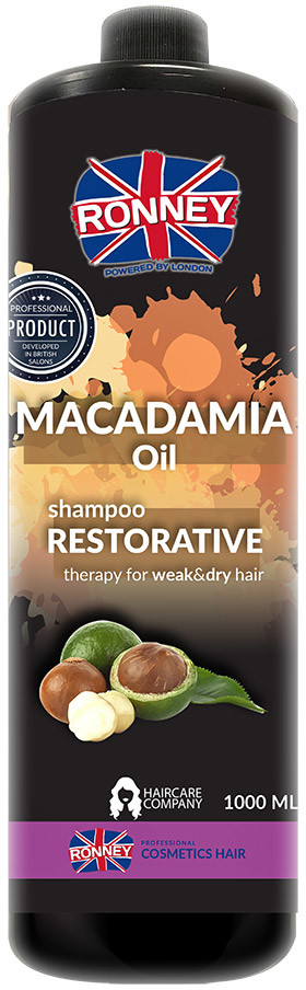 Macadamia Szampon do włosów suchych i osłabionych Ronney Oil 1000ml