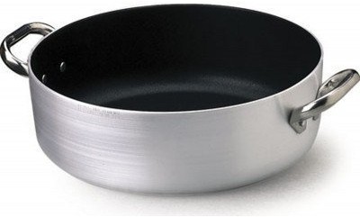 Pentole Agnelli Rondel pentole agnelli Platinum, aluminium, 2 uchwyty ze stali nierdzewnej, kolor srebrny, srebrny/czarny, 24 cm ALSA106S24