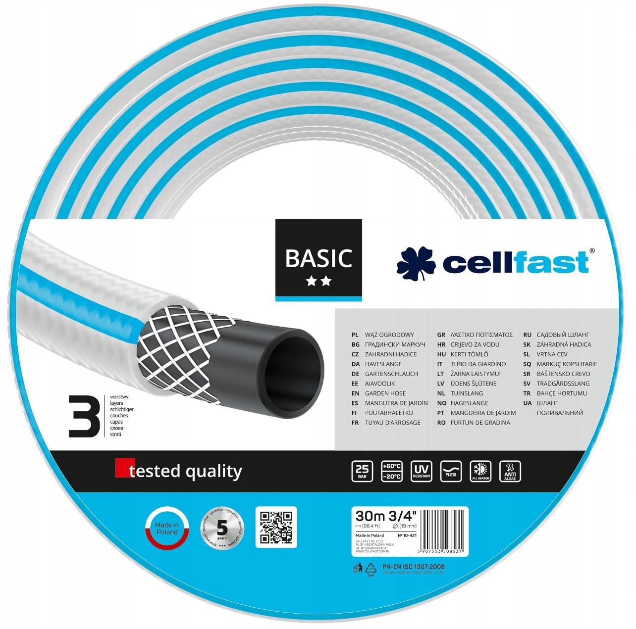 Cellfast Wąż ogrodowy Basic 3/4
