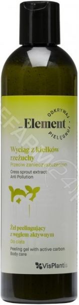 Vis Plantis Element Wyciąg z Kiełków Rzeżuchy Żel peelingujący z węglem aktywnym Przeciw Zanieczyszczeniom 300 ml