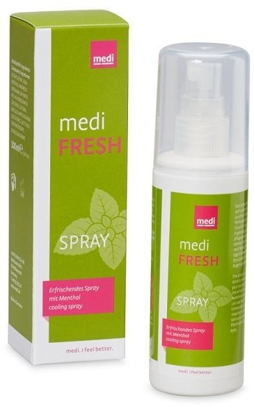 Spray chłodzący do nóg z mentolem - uczucie odświeżenia podczas stosowania produktów kompresyjnych (Medi Fresh Spray) P900126