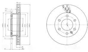 Delphi Tarcza hamulcowa BG4032