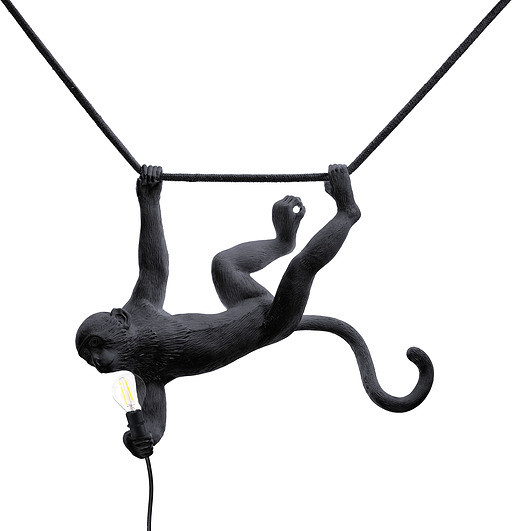 Seletti Lampa Monkey zewnętrzna czarna wisząca 14916