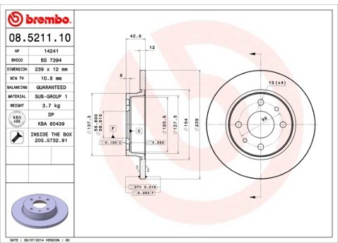 BREMBO 08.5211.10