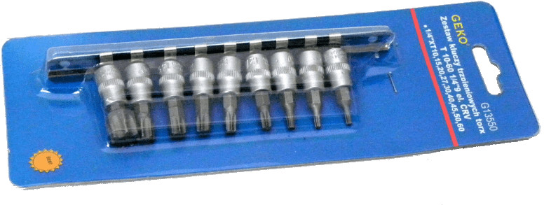 Geko 9el.zestaw kl.trzp.torx T10 60 1/4
