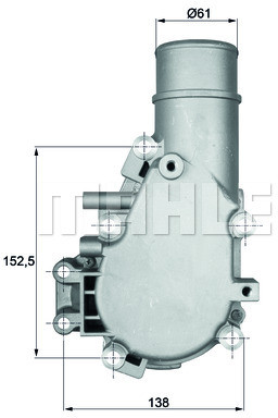 MAHLE TERMOSTAT MAHLE TI13684 IVECO STRALIS/TRAKKER/EUROSTAR/EUROTRAKKER/EUROTECH 10.3 02 KPL Z OBUDOWĄ MAHLE TI 136 84