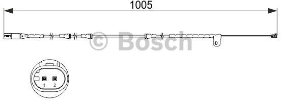 Bosch Zestyk ostrzegający o zużyciu okładzin hamulcowych przód 1 987 473 521
