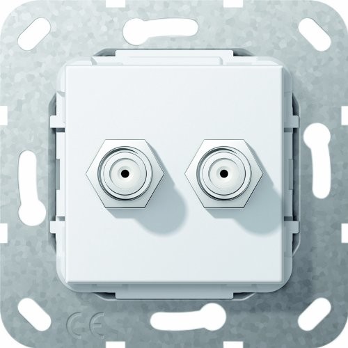 Gira 565103 SAT F gniazdo 2-krotne Gender Changer zastosowania, czysta biel