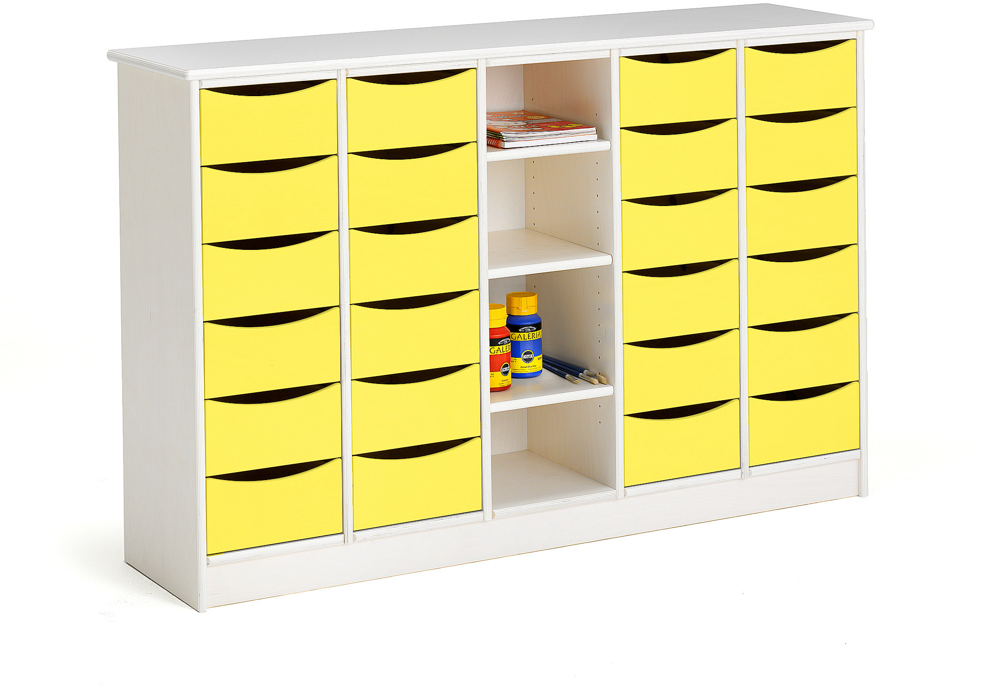 AJ Produkty Komoda Björkavi, 24 szuflady, żółty