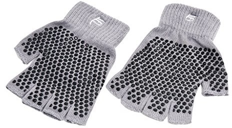 ProSource prosource NON-Slip Yoga Gloves, Grey by prosource ps-2621-yg-grey