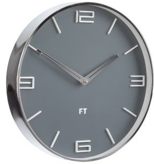 Future Time Designerski zegar ścienny Future Time FT3010GY Flat grey 30cm FT3010GY