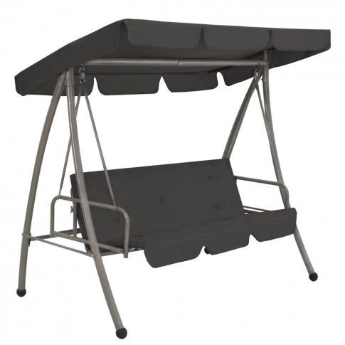 Hu$1183tawka ogrodowa z baldachimem grafitowa Swing