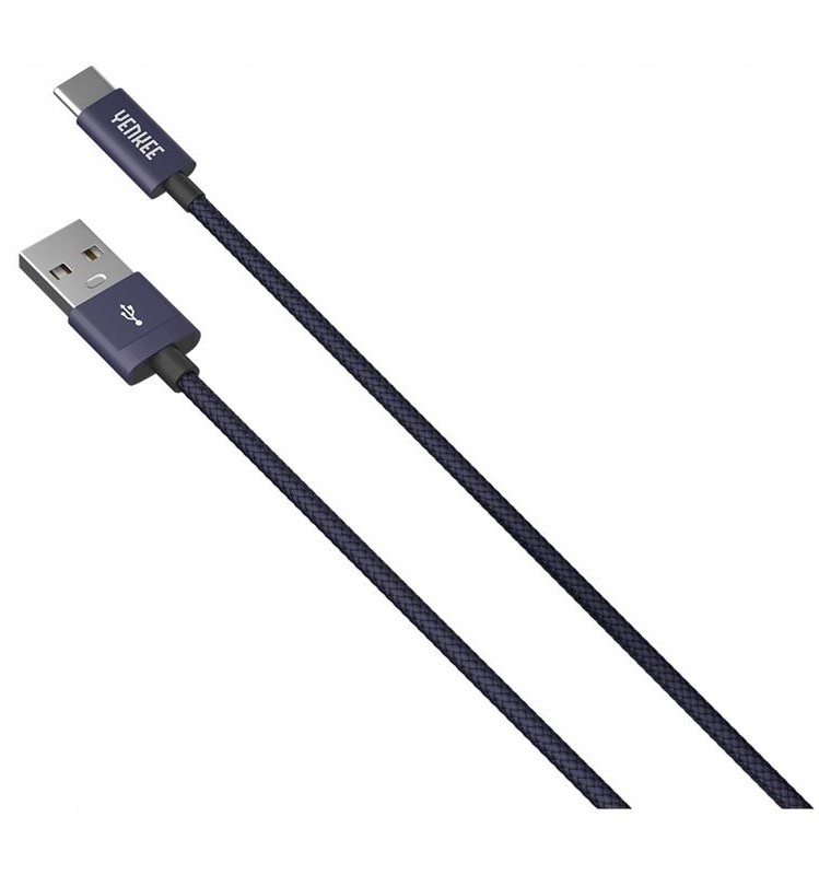 YENKEE Wytrzymały Kabel Usb-c 1M - Purple / Black