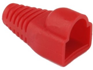 brak danych Gumowa osłona wtyku RJ-45 czerwon