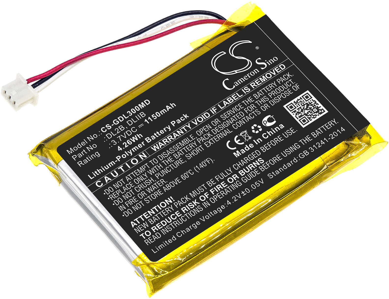 Фото - Зарядка для акумуляторної батарейки CameronSino 3Gen DermLite II / DL2B 1150mAh 4.26Wh Li-Polymer 3.7V  (Cameron Sino)
