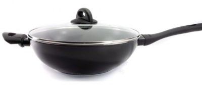 Gerlach Wok Ceralon 30cm + pokrywka Czarny