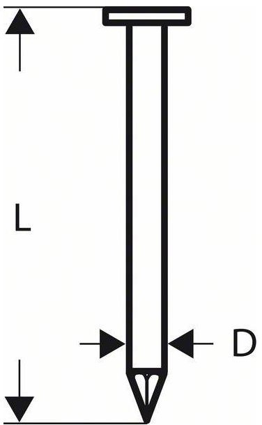 BOSCH Gwóźdź z łbem okrągłym SN21RK 90G 3 1 mm 90 mm ocynkowany gładki 2608200035 2500 szt