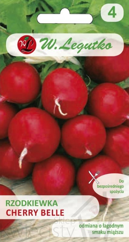 Legutko sp. z o.o Nasiona Rzodkiewka Cherry Belle, okrągła, czerwona