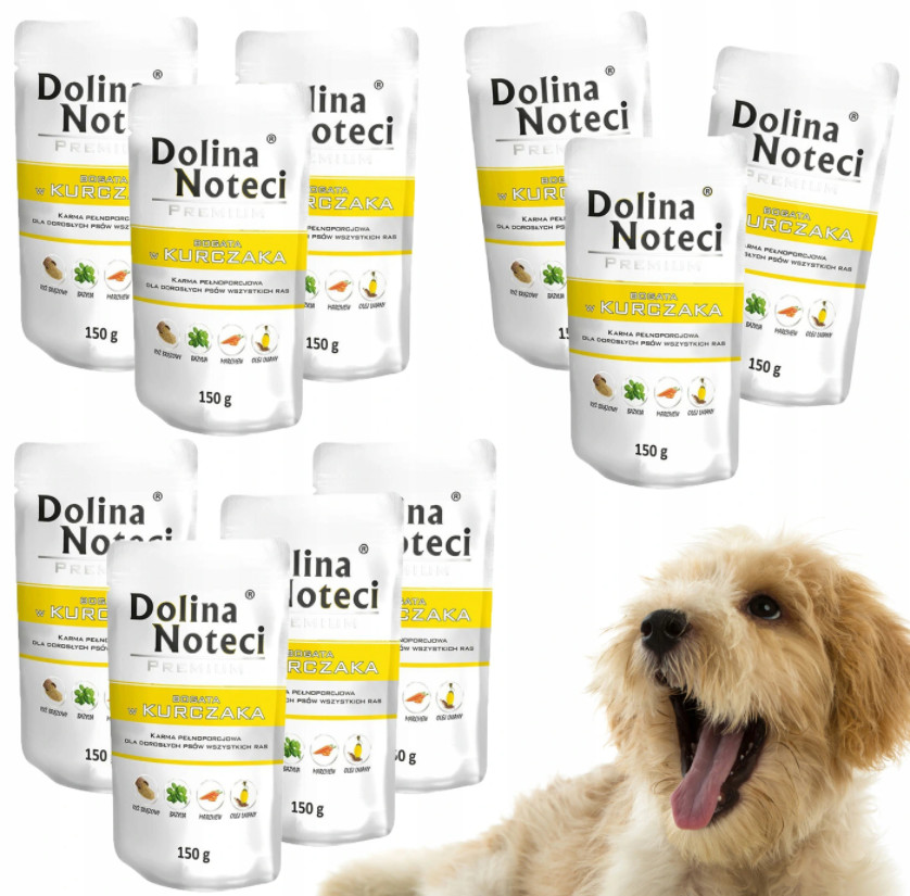 Dolina Noteci PREMIUM Kurczak SASZETKI 10x 150 g  od 95zł +DO 3% ZWROTU W PROGRAMIE LOJALNOŚCIOWYM ZEST-DNP-150-10-KUR