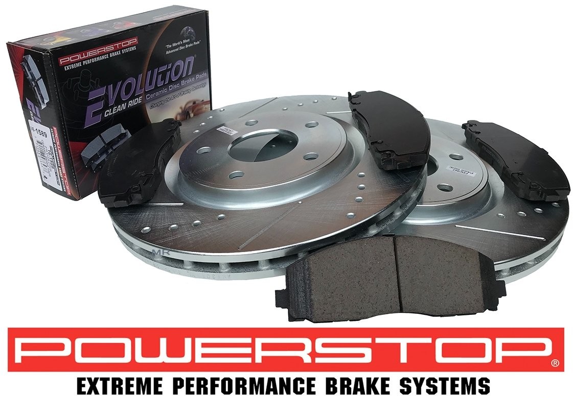 POWERSTOP Przednie klocki + WIERCONE tarcze hamulcowe 330mm POWERSTOP Chrysler Voyager Town Country 2012 AR83081XPR+16-1589