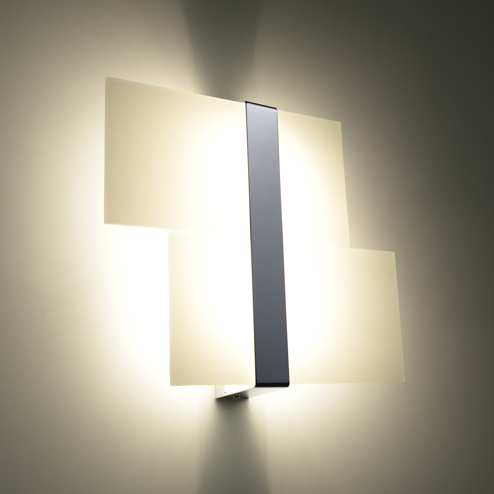 Sollux Lighting Lampa ścienna Shifted, dwie części szklane, chrom