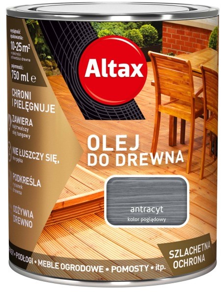 Altax Olej do drewna antracyt 0 75 l 50040-15-000075