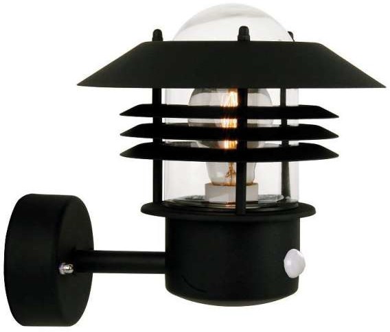 Nordlux Zewnętrzna LAMPA ścienna VEJERS SENSOR 25101003 elewacyjna OPRAWA tarasowy kinkiet z czujnikiem ruchu IP54 czarny 25101003