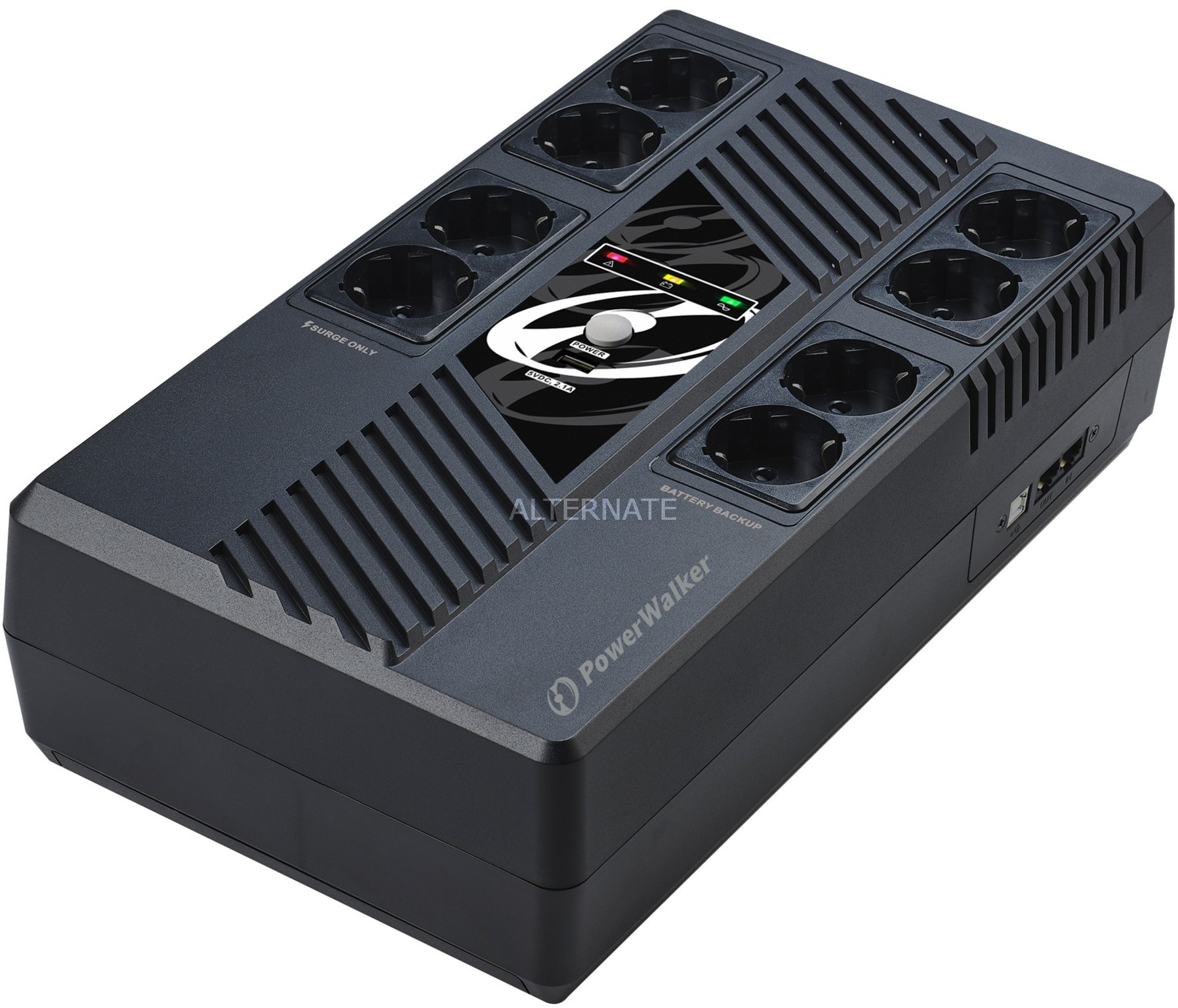 BlueWalker VI 600 MS Technologia line-interactive 600 VA 360 W 8 x gniazdo sieciowe, UPS