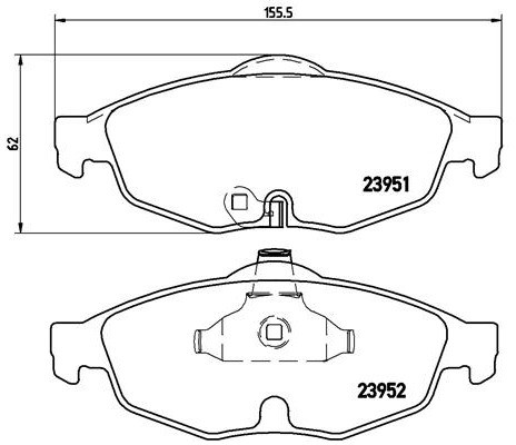 BREMBO Zestaw klocków hamulcowych, hamulce tarczowe P 11 016