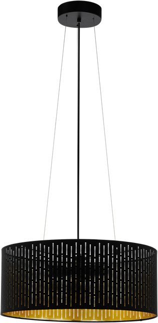 Eglo Varillas 98313 lampa wisząca zwis oprawa 3x40W E27 czarna/złota Varillas 98313 lampa wisząca zwis oprawa 3x40W E27 czarna/złota