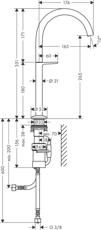 Hansgrohe One Bateria umywalkowa wysoka chrom 48030000