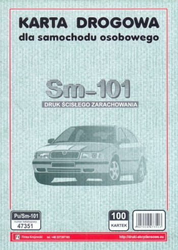 Firma krajewski Karta drogowa samochodu osobowego [Pu/Sm-101] Pu/Sm-101