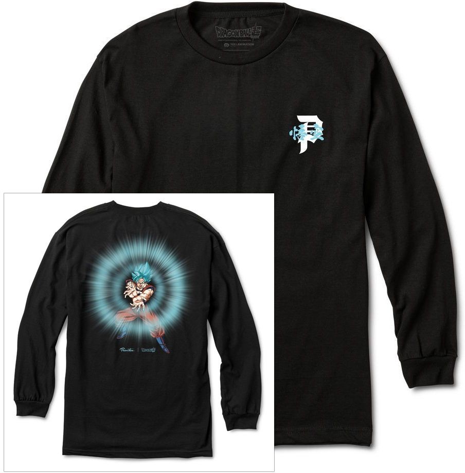 PRIMITIVE t-shirt PRIMITIVE DRAGON BALL SUPER) ENERGY LS TEE Black