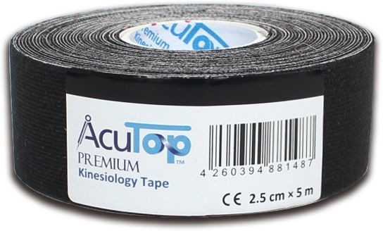 Tape Acutop Wąska rolka - AcuTop PREMIUM kinesiology KINESIO czarny + INSTRUKCJA (atp2 black) 4260394881487