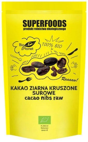 Bio Planet Superfoods Superfoods Kakao Ziarno Kruszone Surowe Kakaowiec 250g