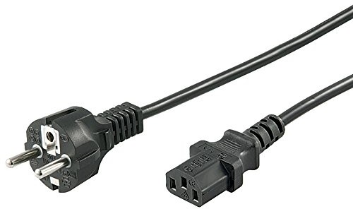 Goobay Przewód zasilający 5 m, czarna  wtyczka z zestykiem ochronnym (typ F, gniazdo CEE 7/7) > urządzeniu C13 (złączem IEC) 96037