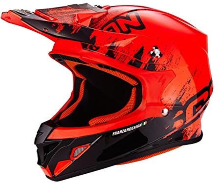 Scorpion VX-21 Air mudirt kask motocyklowy cross  czarny  Neon Czerwony, L 31-231-160-05