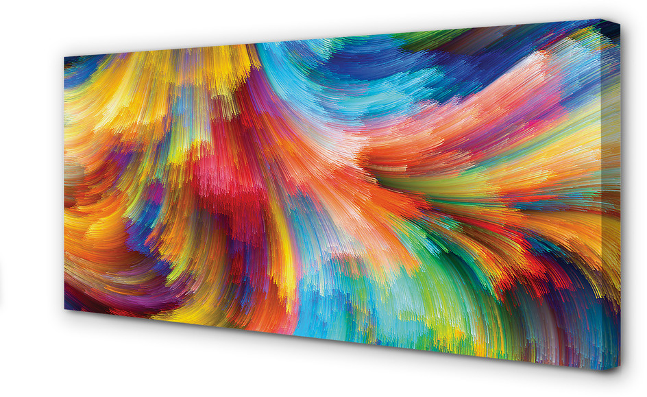 PL Tulup Obrazy na płótnie Kolorowe nieregularne paski fraktale 125x50cm