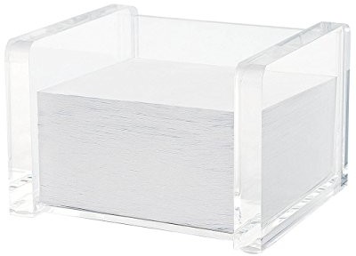 Wedo 607016 akrylowe pudełko na (CRIST allic, wypełnione, z około 500 arkuszy (9 x 9 cm)) przezroczysty 0607016