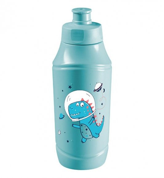 BranQ BRANQ 1990 BIDON BUTELKA NA WODĘ 350 ML DLA DZIECI DINOZAUR W KOSMOSIE 5901098199032