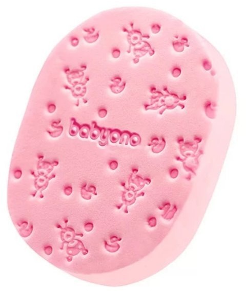 BabyOno Delikatna gąbka dla niemowląt różowe BabyOno B.O.063/02