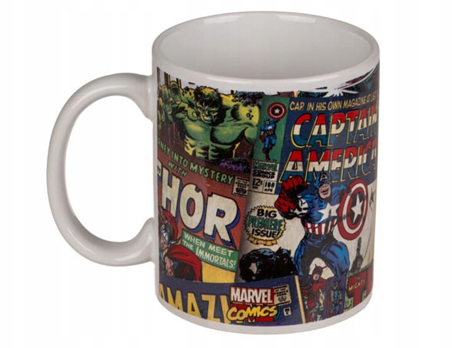 Retro Kubek Marvel Comics Z Bohaterami Komiksowymi